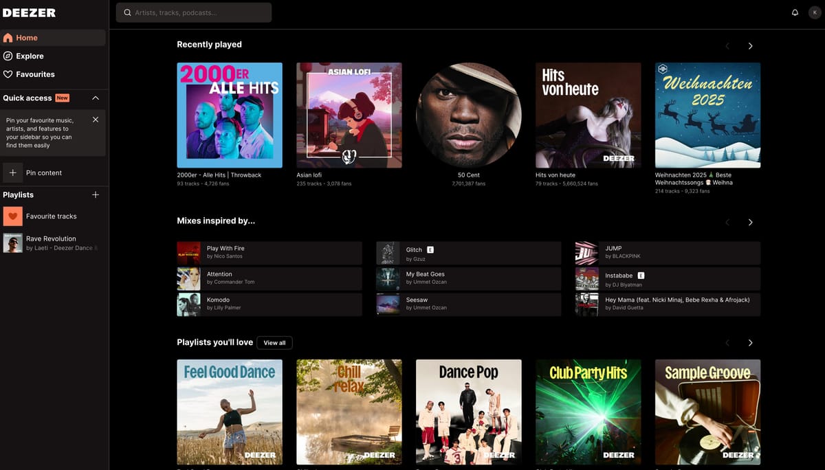 Musik aus Europa mit Deezer