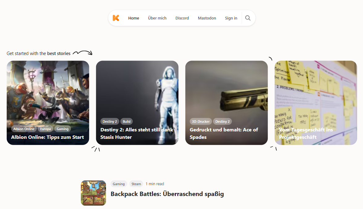 finebits: Mein neues Ghost Theme